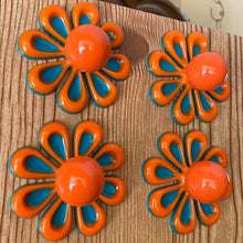 Load image into Gallery viewer, FOUR Teal and Orange w/ Knobs