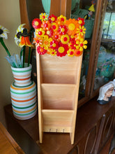 Load image into Gallery viewer, Wall Mail Sorter with Flowers