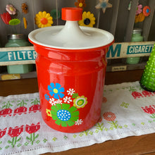 Load image into Gallery viewer, Red Flower Canister