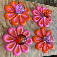 Load image into Gallery viewer, FOUR Orange & Pink Glass Knobs