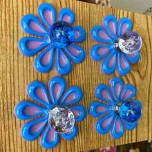 Load image into Gallery viewer, FOUR Blue & Lavender Glass Knobs