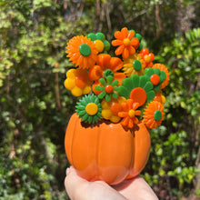 Load image into Gallery viewer, Pumpkin with Fall Flowers