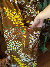 Load image into Gallery viewer, Vintage Brown Floral Dress Medium