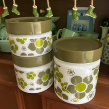 Load image into Gallery viewer, Green Flower Canister Set