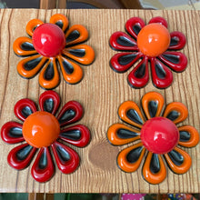 Load image into Gallery viewer, FOUR Black Red Orange w/ Knobs