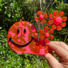 Load image into Gallery viewer, Translucent Pink Smiley w Flowers