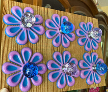 Load image into Gallery viewer, SIX Lavender & Blue Glass Knobs