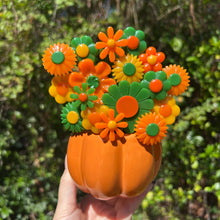 Load image into Gallery viewer, Pumpkin with Fall Flowers