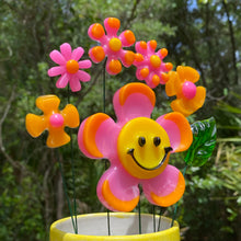 Load image into Gallery viewer, Pink & Orange Smiley Flower Set