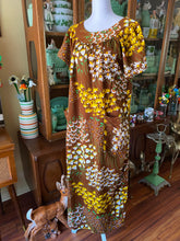 Load image into Gallery viewer, Vintage Brown Floral Dress Medium