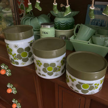 Load image into Gallery viewer, Green Flower Canister Set