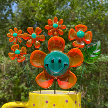 Load image into Gallery viewer, Teal & Orange Smiley Flower Set