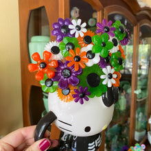 Load image into Gallery viewer, Hello Kitty Skelly Mug with Flowers
