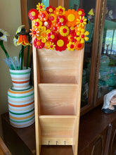 Load image into Gallery viewer, Wall Mail Sorter with Flowers