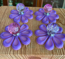 Load image into Gallery viewer, FOUR Purple Glass Knobs