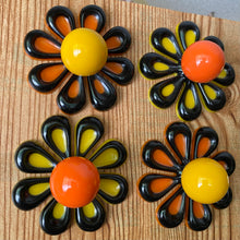 Load image into Gallery viewer, FOUR Black Yellow Orange w/ Knobs