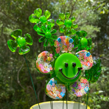 Load image into Gallery viewer, Green Confetti Smiley Flower Set