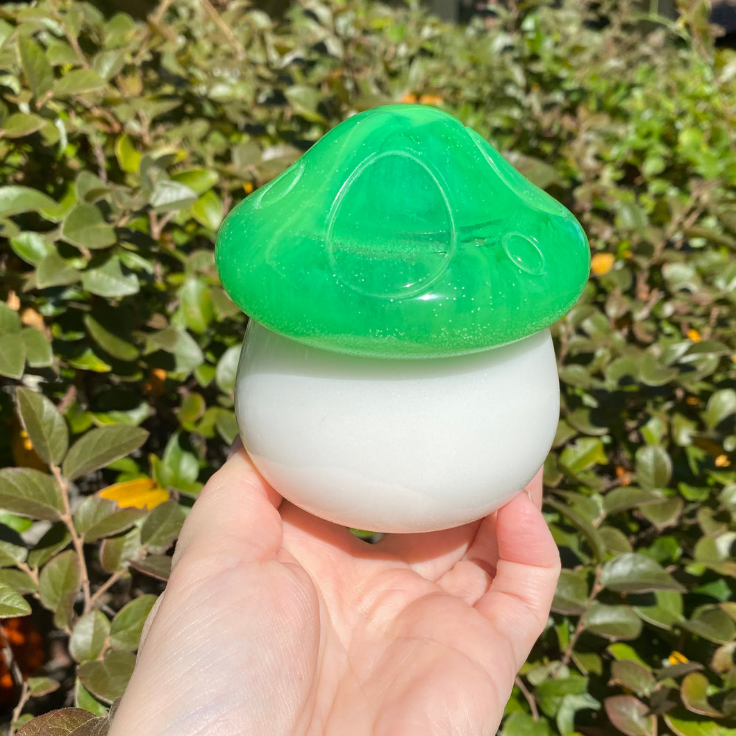 Green Mushroom Jar