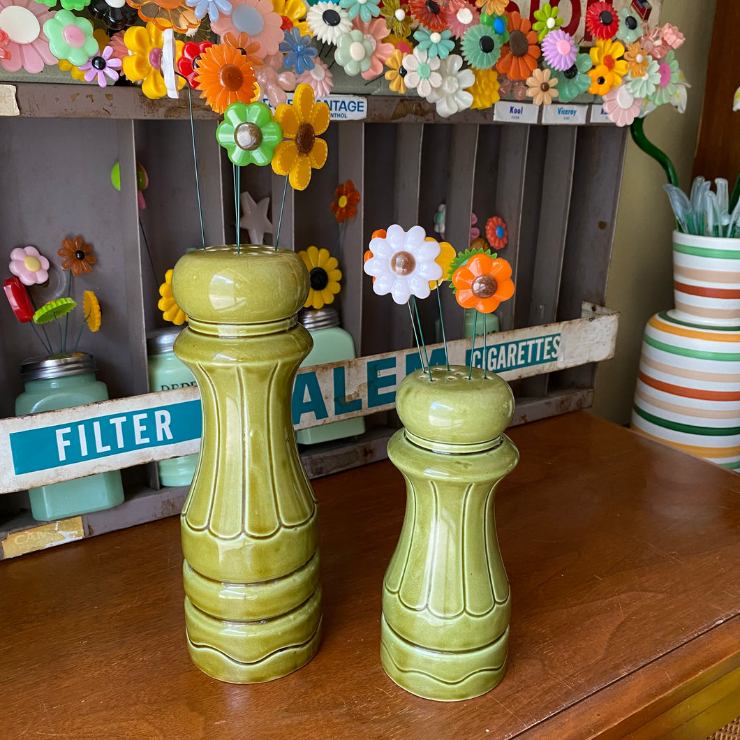 Large Shakers with Flowers