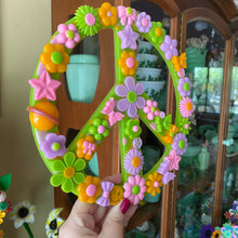 Load image into Gallery viewer, Green Acrylic Peace Sign
