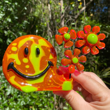 Load image into Gallery viewer, Pink &amp; Green Smiley w Flowers
