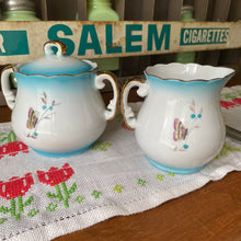 Load image into Gallery viewer, Antique Butterfly Creamer &amp; Sugar
