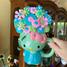 Load image into Gallery viewer, FrakenKitty Mug with Flowers
