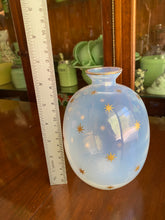 Load image into Gallery viewer, Vintage Blue Opal &amp; Star Glass Vase
