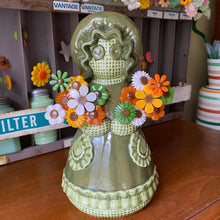 Load image into Gallery viewer, Green Girlie with Flowers
