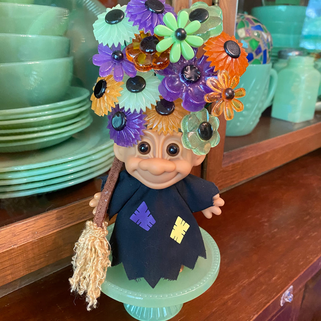 Witch Troll with Flowers