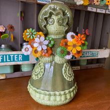 Load image into Gallery viewer, Green Girlie with Flowers
