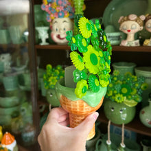 Load image into Gallery viewer, Ice Cream Cone with Flowers
