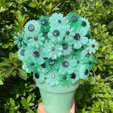Load image into Gallery viewer, Jadeite Flower Pot with Flowers

