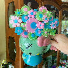 Load image into Gallery viewer, FrakenKitty Mug with Flowers
