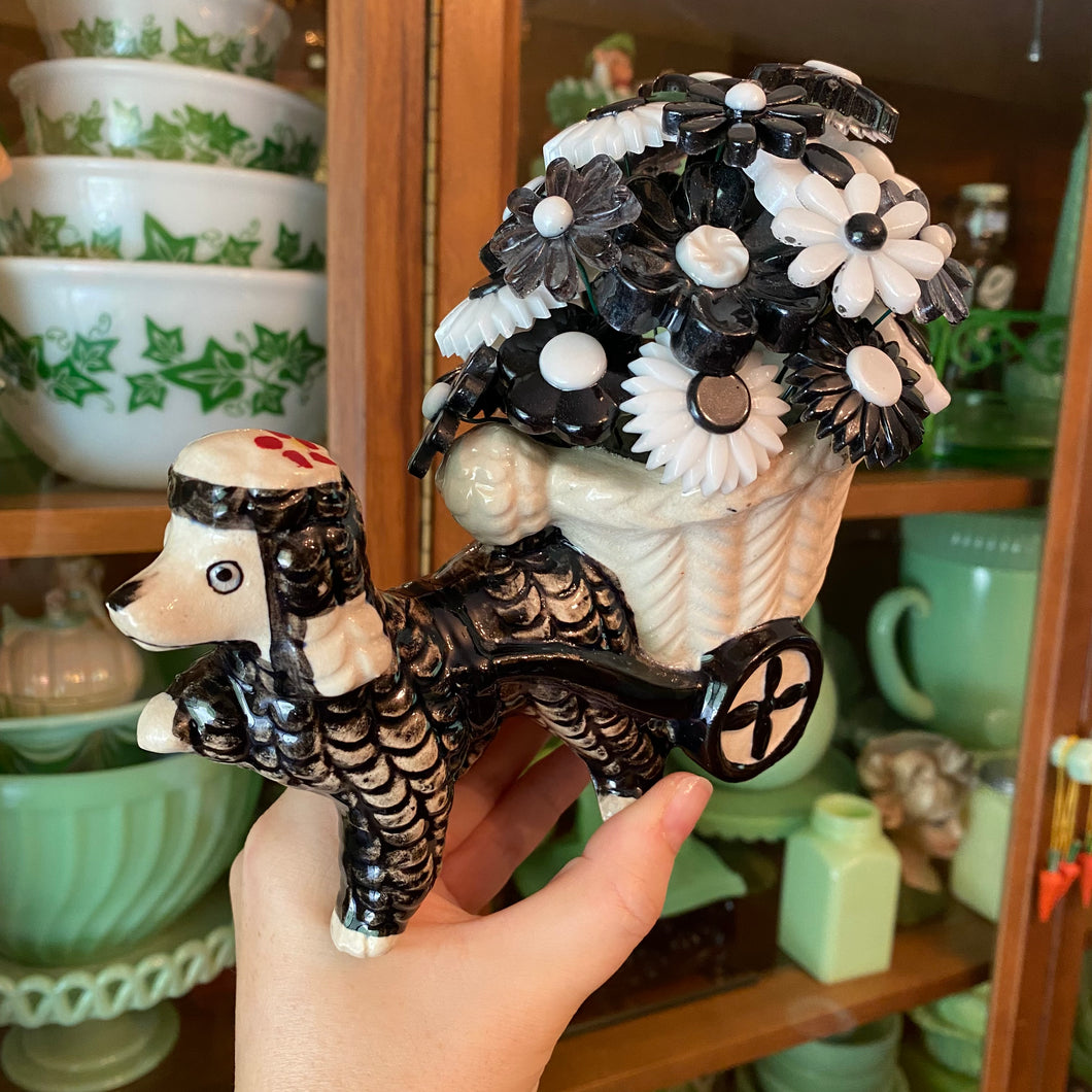 Poodle Cart with Flowers