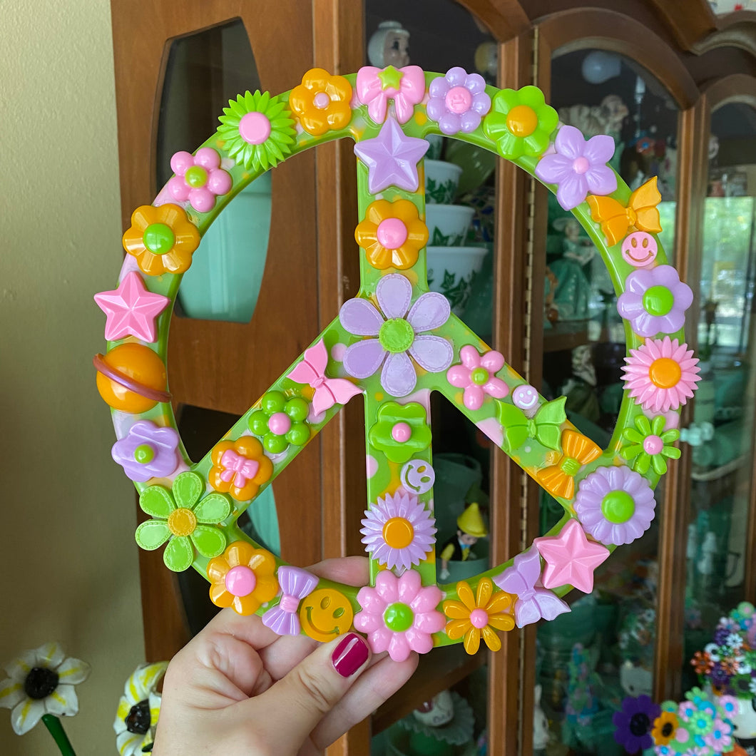 Green Acrylic Peace Sign