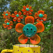 Load image into Gallery viewer, Teal &amp; Orange Smiley Flower Set
