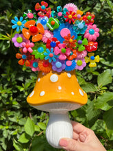 Load image into Gallery viewer, Yellow Mushroom with Flowers
