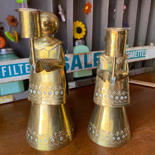 Load image into Gallery viewer, PAIR Brass Angels Candle Holders
