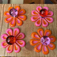 Load image into Gallery viewer, FOUR Orange &amp; Pink Glass Knobs
