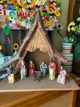 Load image into Gallery viewer, Large Vintage Manger &amp; Figures
