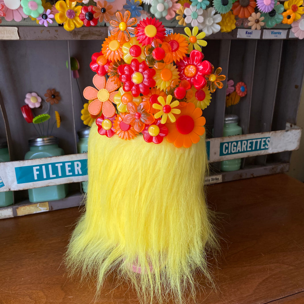 Hairy Pot and Flowers