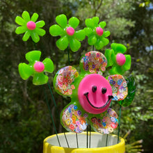 Load image into Gallery viewer, Pink &amp; Green Confetti Smiley Flower Set
