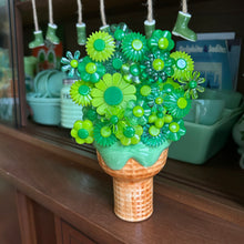 Load image into Gallery viewer, Ice Cream Cone with Flowers
