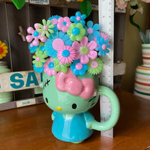 Load image into Gallery viewer, FrakenKitty Mug with Flowers

