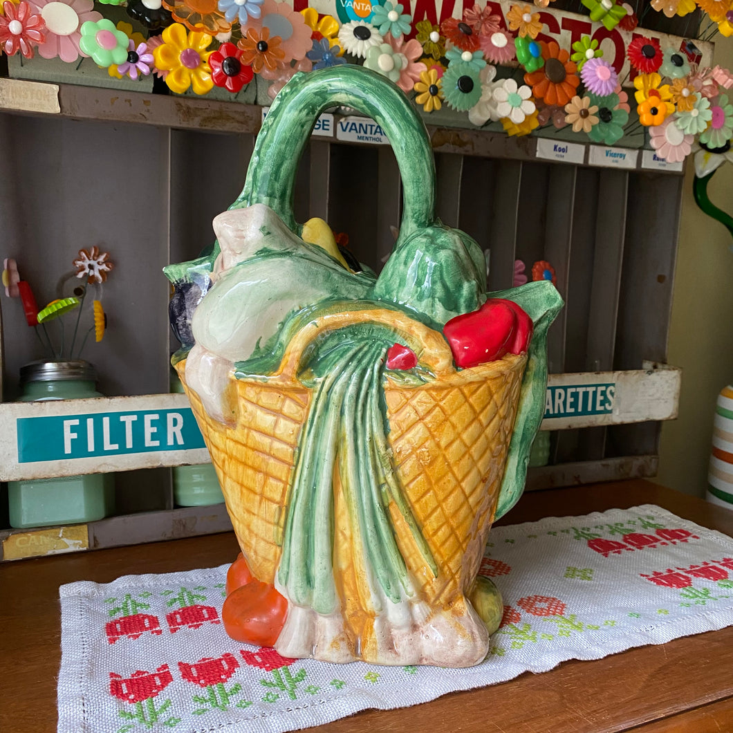Majolica Vegatable Pitcher