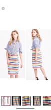 Load image into Gallery viewer, NEW! J Crew Stripe Skirt Sz 8
