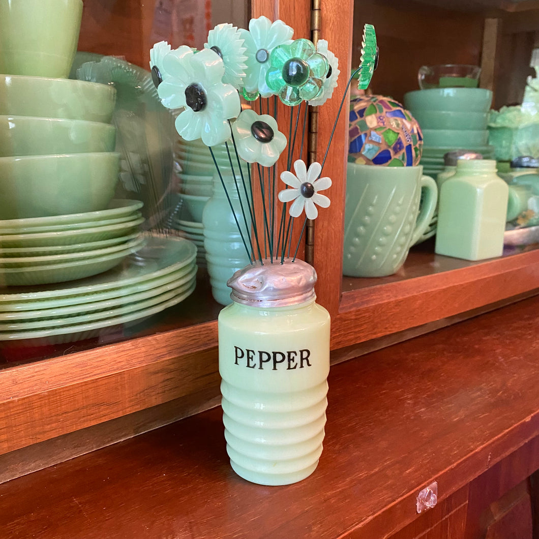 Pepper Shaker with Flowers