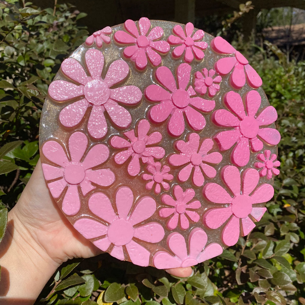 Pink Flower Trivet