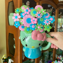 Load image into Gallery viewer, FrakenKitty Mug with Flowers
